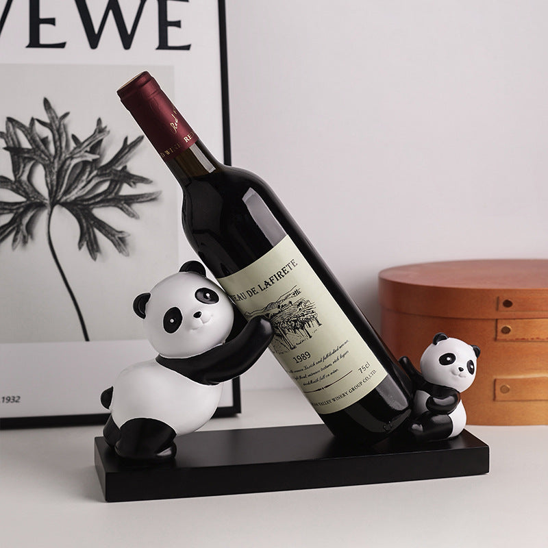 Panda Red Wine Rack Decoration