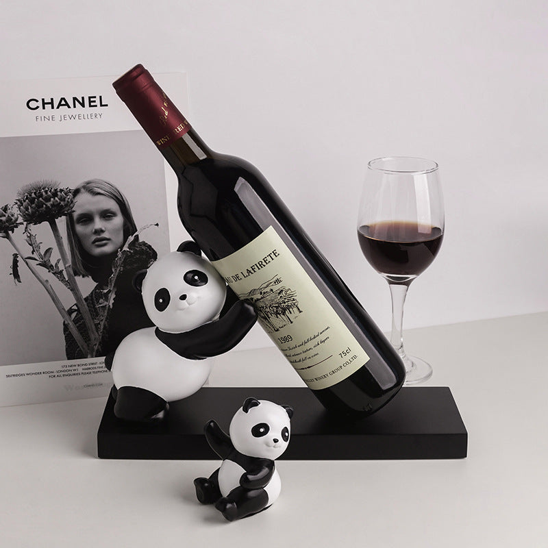 Panda Red Wine Rack Decoration