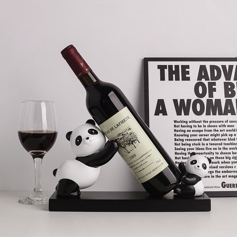 Panda Red Wine Rack Decoration