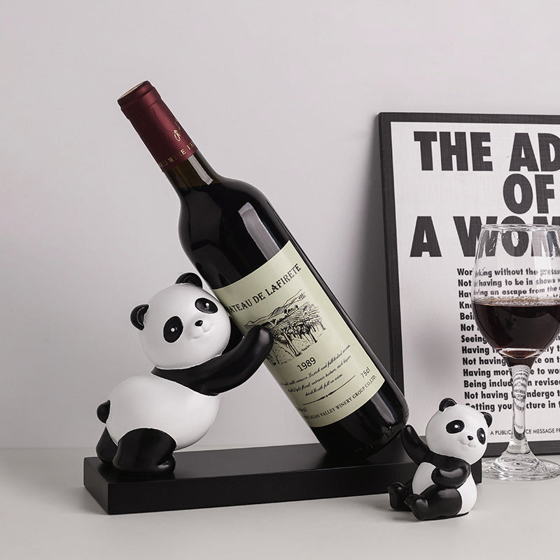 Panda Red Wine Rack Decoration