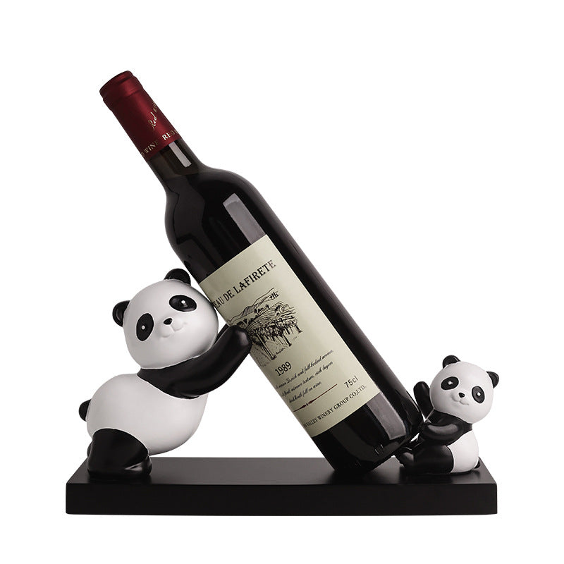 Panda Red Wine Rack Decoration